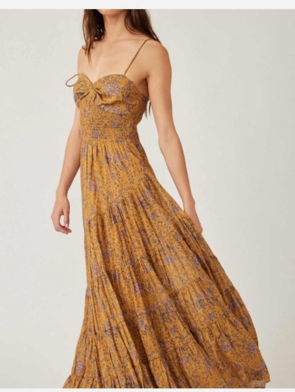 Free People Women's Sundrenched Floral
Print Sleeveless Maxi Dress